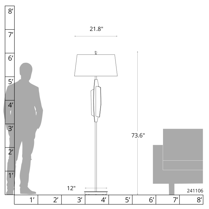 Hubbardton Forge 241106 Volterra Floor Lamp