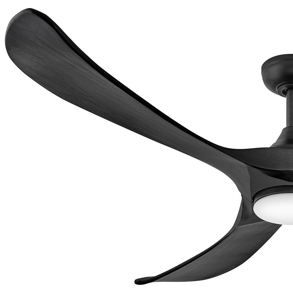 Luminaire intelligent à DEL Hinkley Lighting 903872FBB-LDD Swell Ventilateur en noir mat