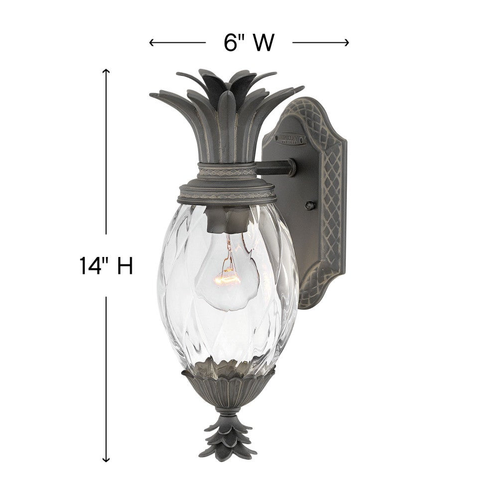 Lanterne murale Hinkley Lighting 2126MB Plantation, coloris Museum Black