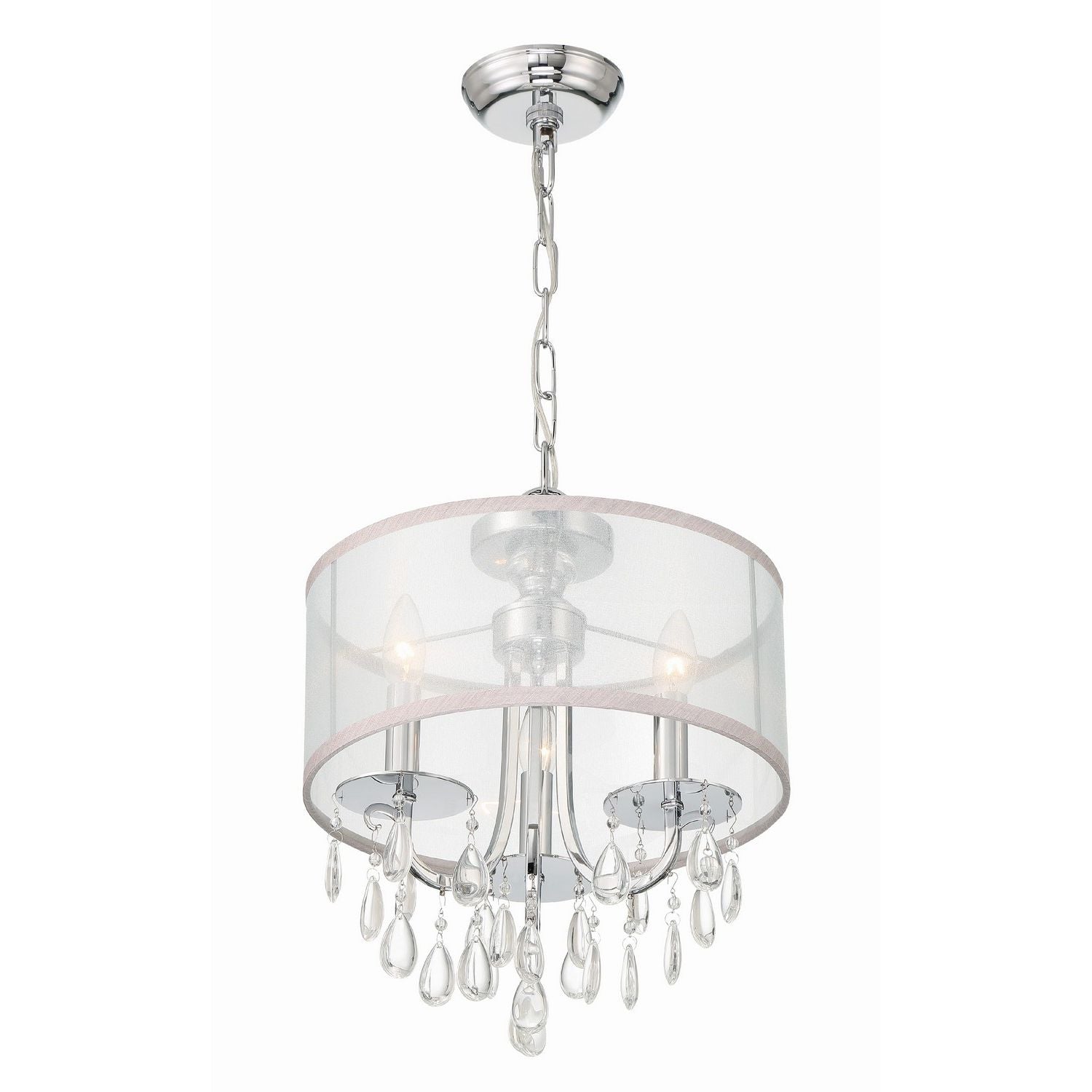 Crystorama - 5623-CH - Three Light Mini Chandelier - Hampton - Polished Chrome