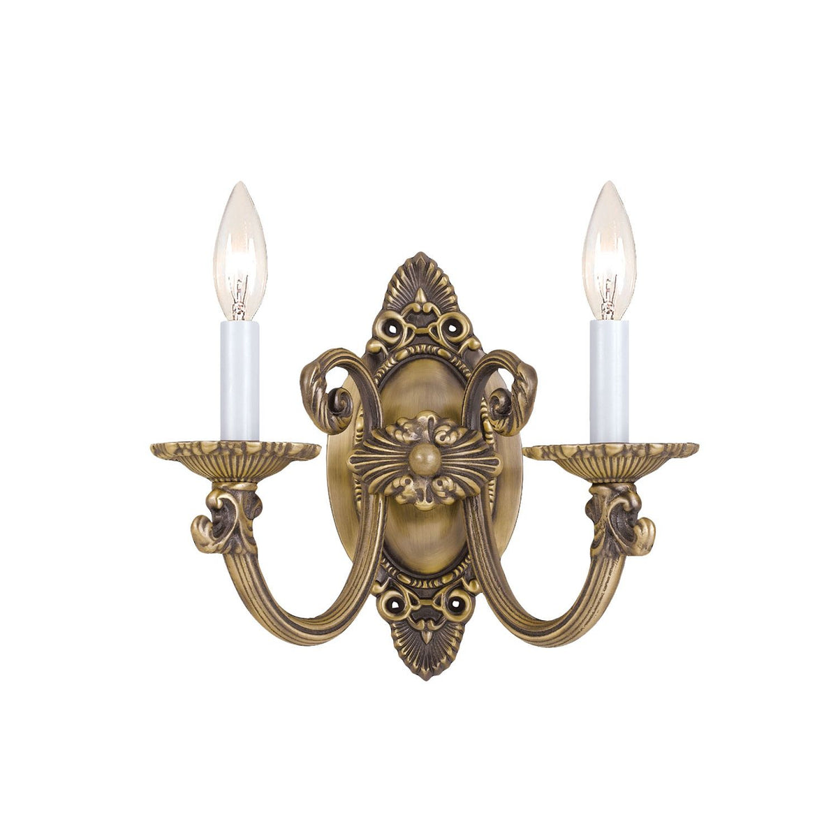 Crystorama 9112-AB Arlington 2-Light Murale en laiton antique