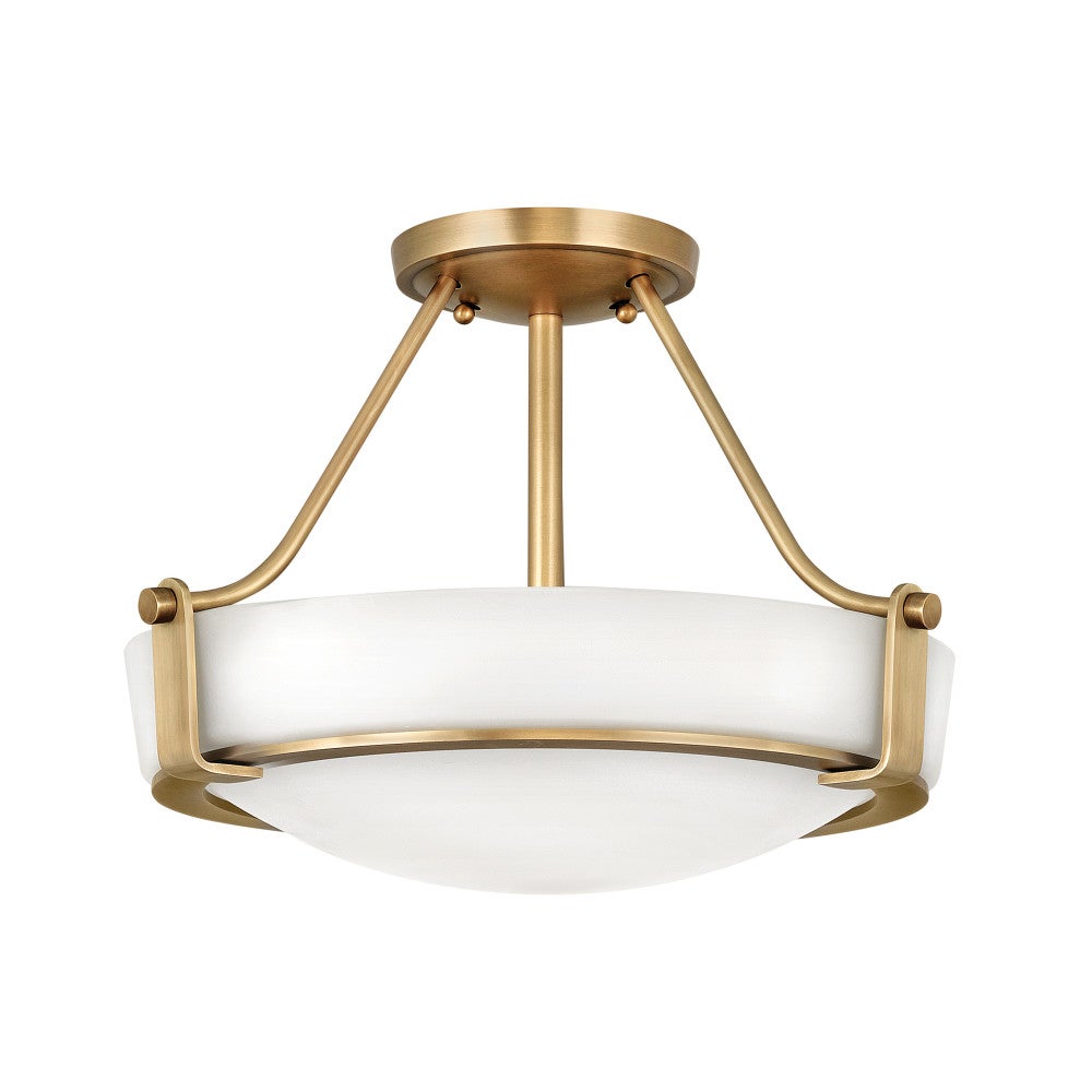 Hinkley Lighting 3220HB Hathaway Semi-Flush Mount in Heritage Brass