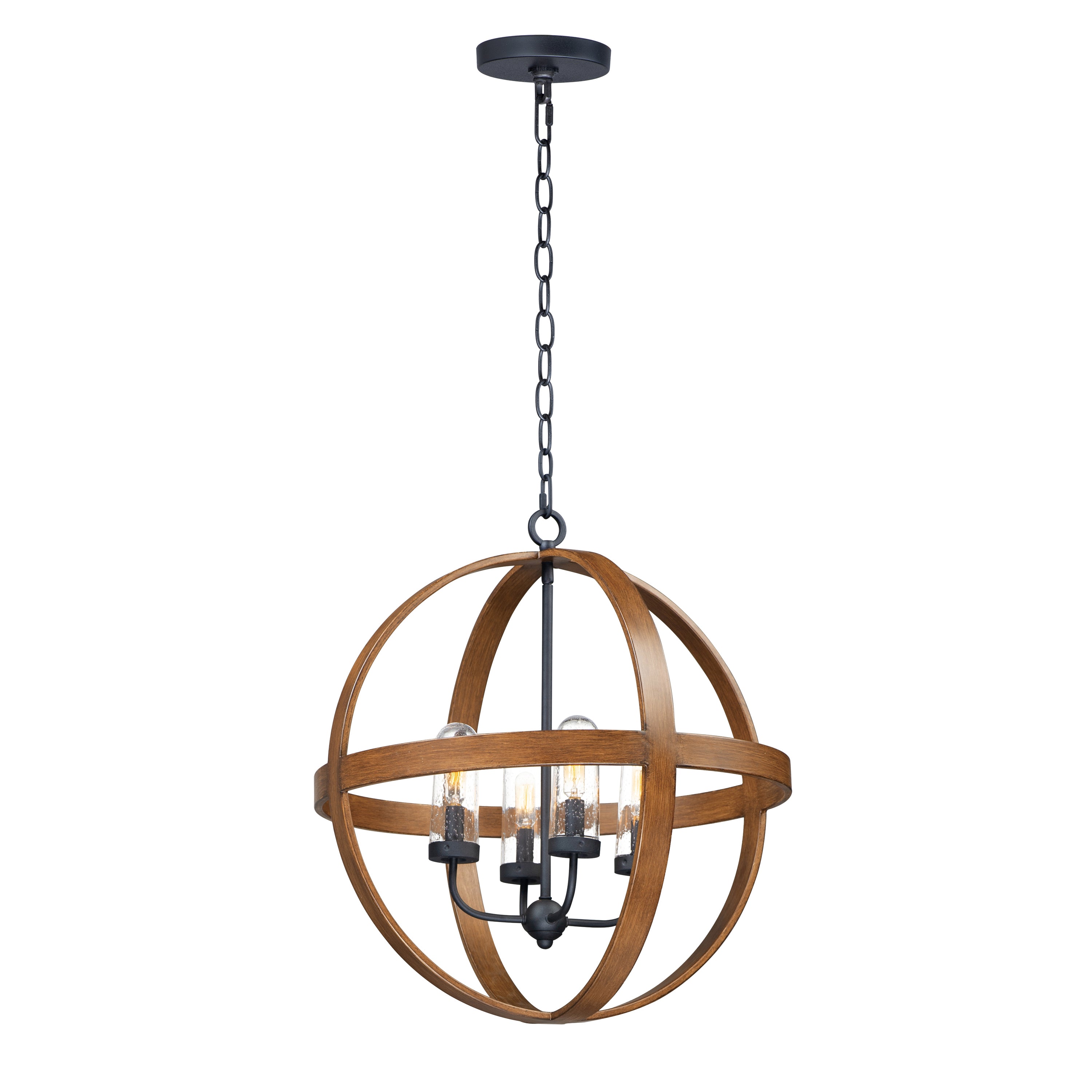 Maxim Lighting 27584CDAPBK Compass Outdoor Pendant in Antique Pecan / Black
