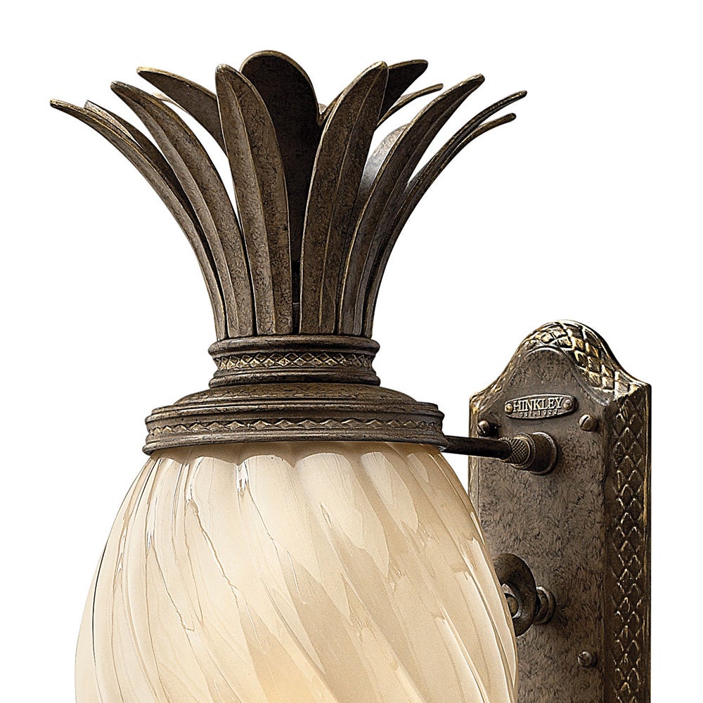 Lanterne murale Hinkley Lighting 2124PZ Plantation en bronze nacré