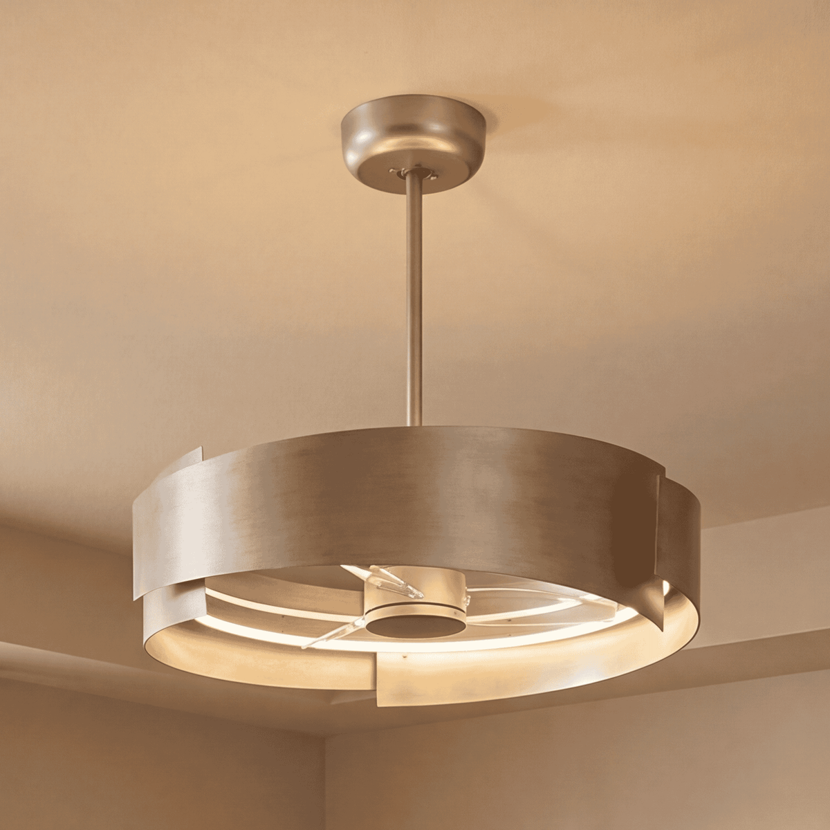 Savoy House 28-FD-455-53 Amiena LED Fan D'Lier in Silver Patina