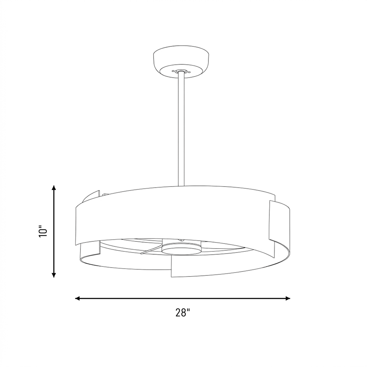 Savoy House 28-FD-455-53 Amiena LED Fan D'Lier in Silver Patina