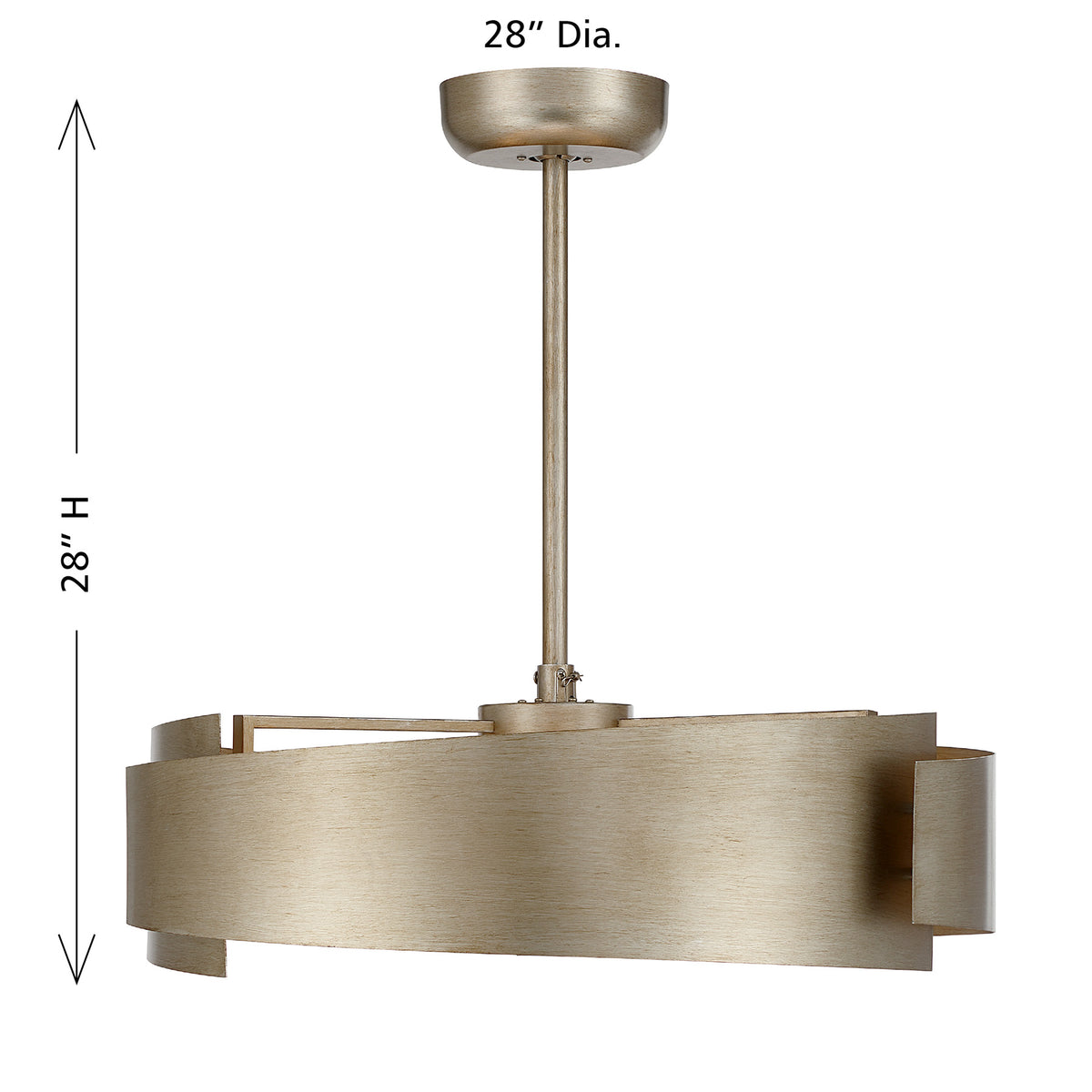 Savoy House 28-FD-455-53 Amiena LED Fan D'Lier in Silver Patina