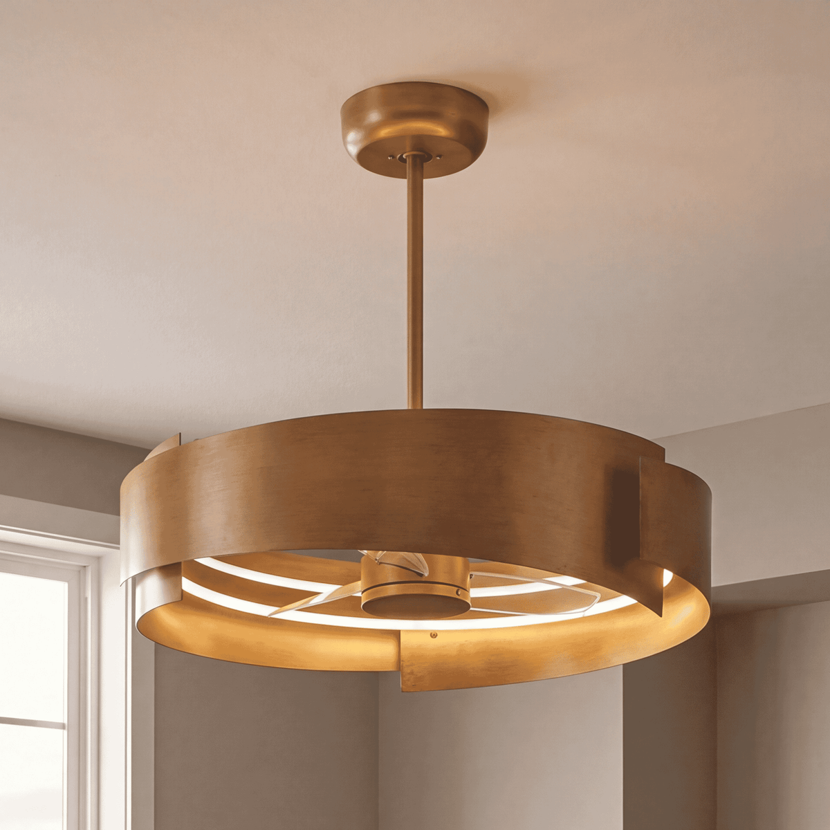 Savoy House 28-FD-455-54 Amiena LED Fan D'Lier in Gold Patina