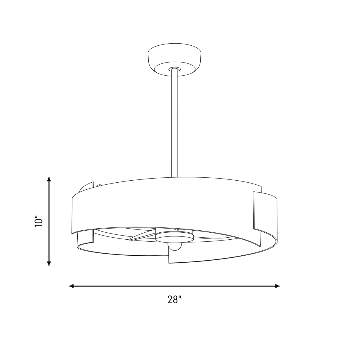 Savoy House 28-FD-455-54 Amiena LED Fan D'Lier in Gold Patina