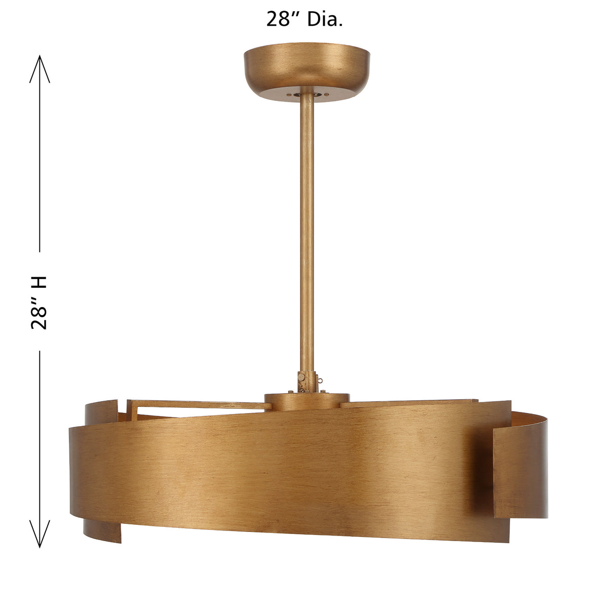 Savoy House 28-FD-455-54 Amiena LED Fan D'Lier in Gold Patina