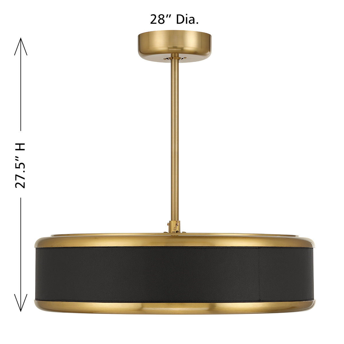 Savoy House 28-FD-485-322 Archer LED Fan D'Lier in Warm Brass