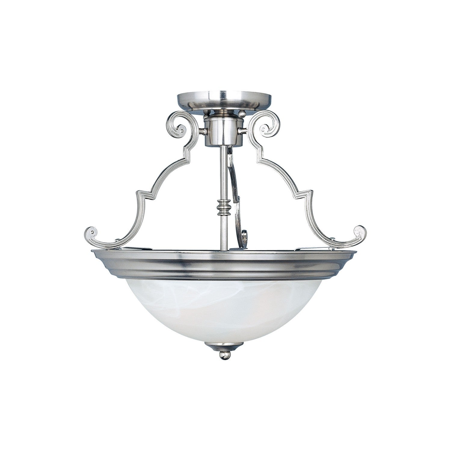 Maxim Lighting 5843MRSN Essentials Semi Flush Mount in Satin Nickel
