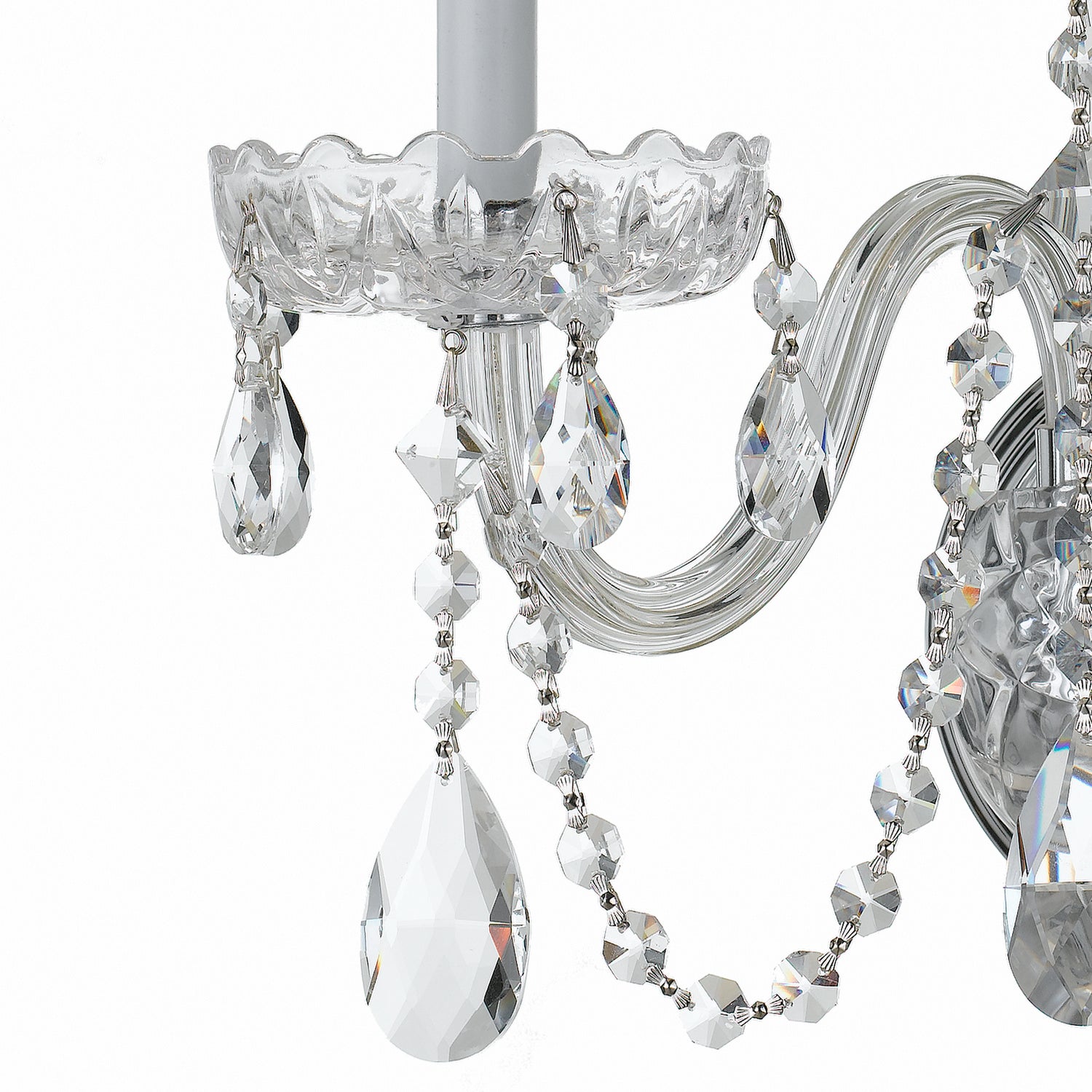 Crystorama - 1033-CH-CL-MWP - Trois lumières Murale - Cristal traditionnel - Chrome poli