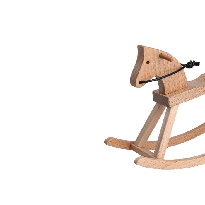 Kay Bojesen 39512 Rocking Horse Wooden Figurine in Beech