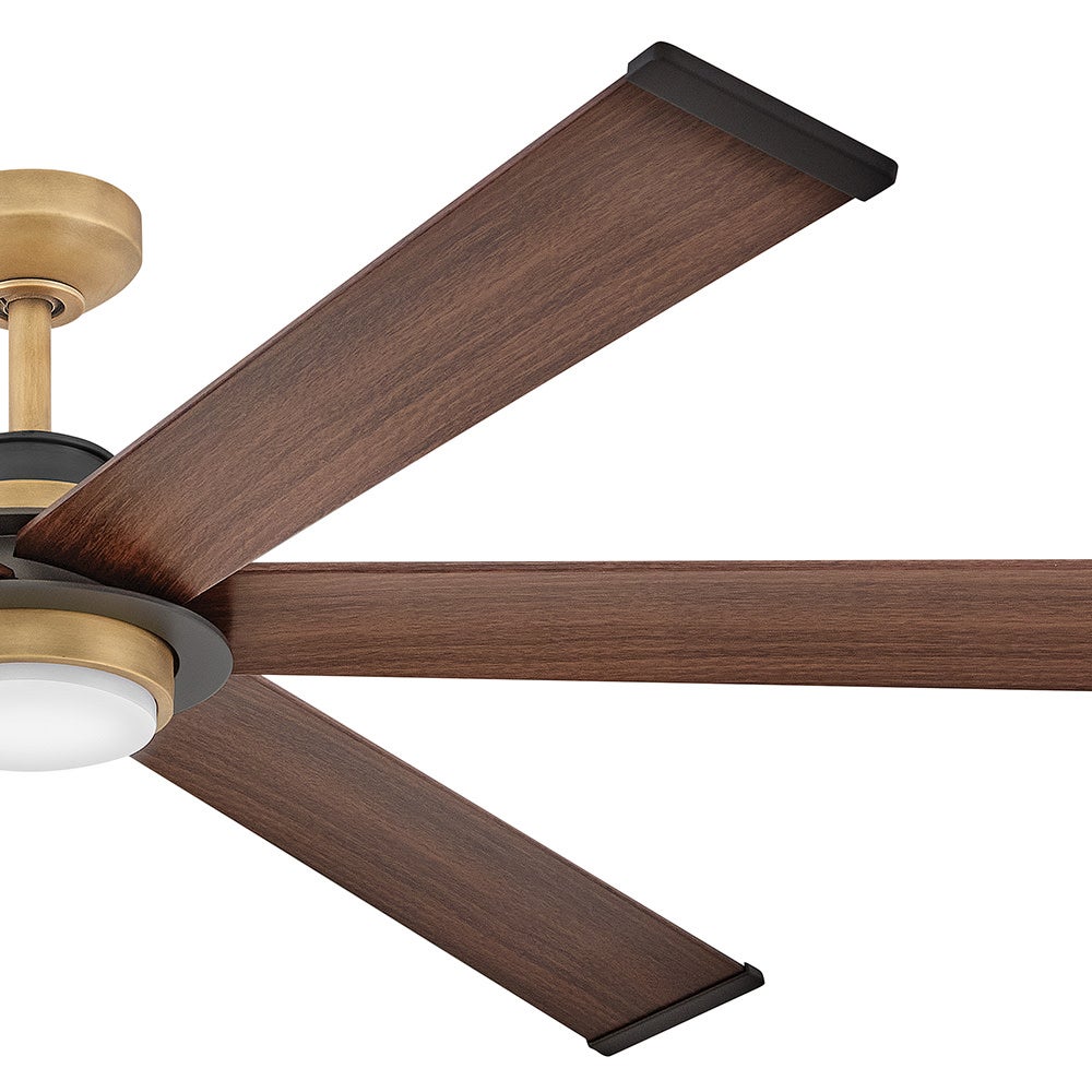 Éclairage intelligent LED Hinkley Lighting 906964FHB-LDD Andros Ventilateur en laiton Heritage
