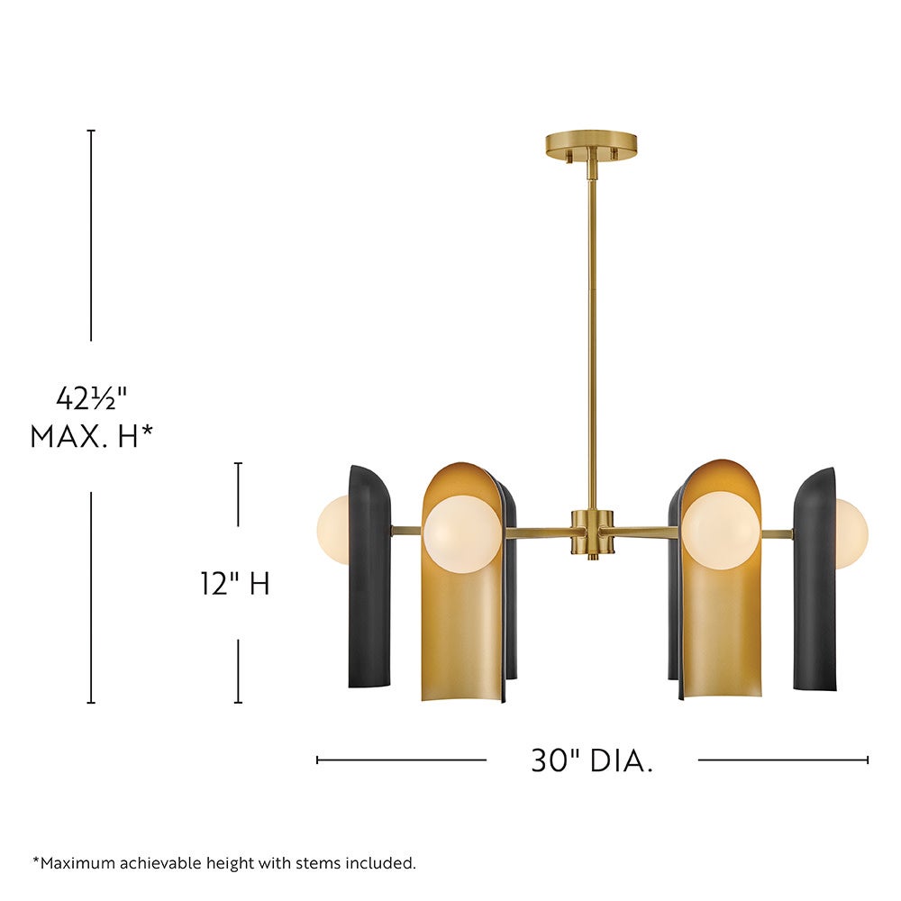 Lark 84236LCB-BK Zuri Tier in Lacquered Brass with Black accents