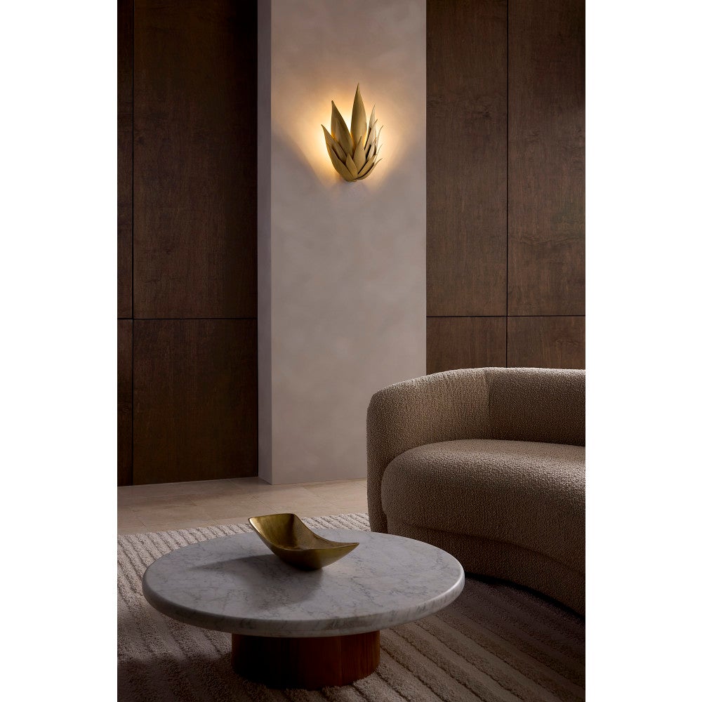 Fredrick Ramond FR30810BNG Agave Botanical Sconce in Burnished Gold