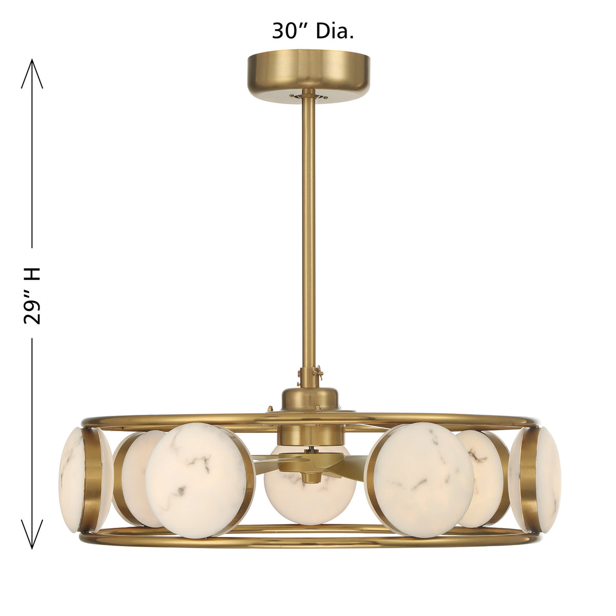 Savoy House 30-FD-435-322 Castra LED Ventilateur D'Lier en laiton chaud
