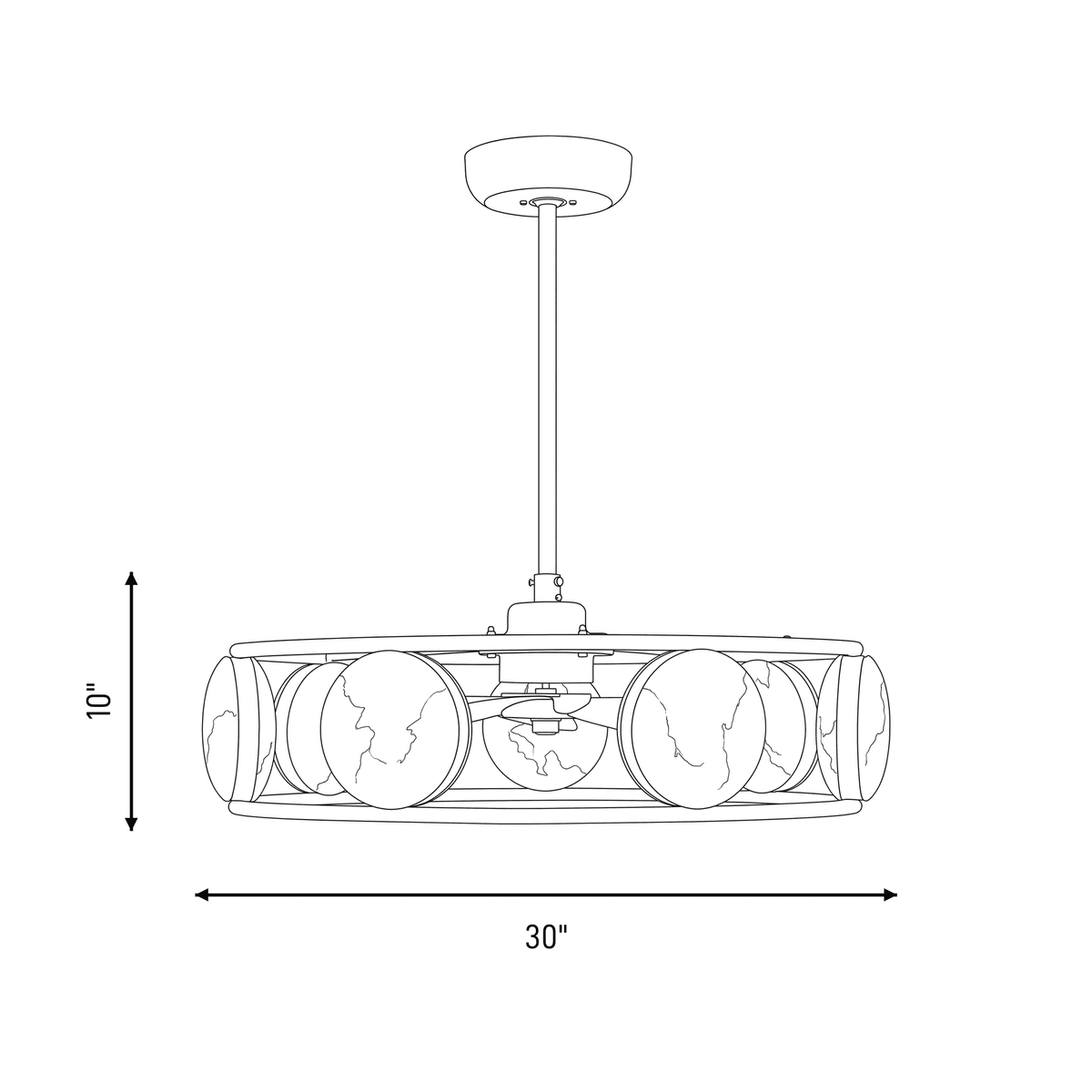 Savoy House 30-FD-435-89 Castra LED Ventilateur D'Lier en noir mat