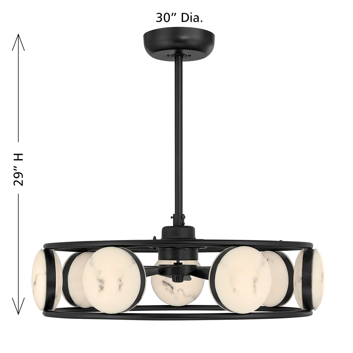 Savoy House 30-FD-435-89 Castra LED Ventilateur D'Lier en noir mat