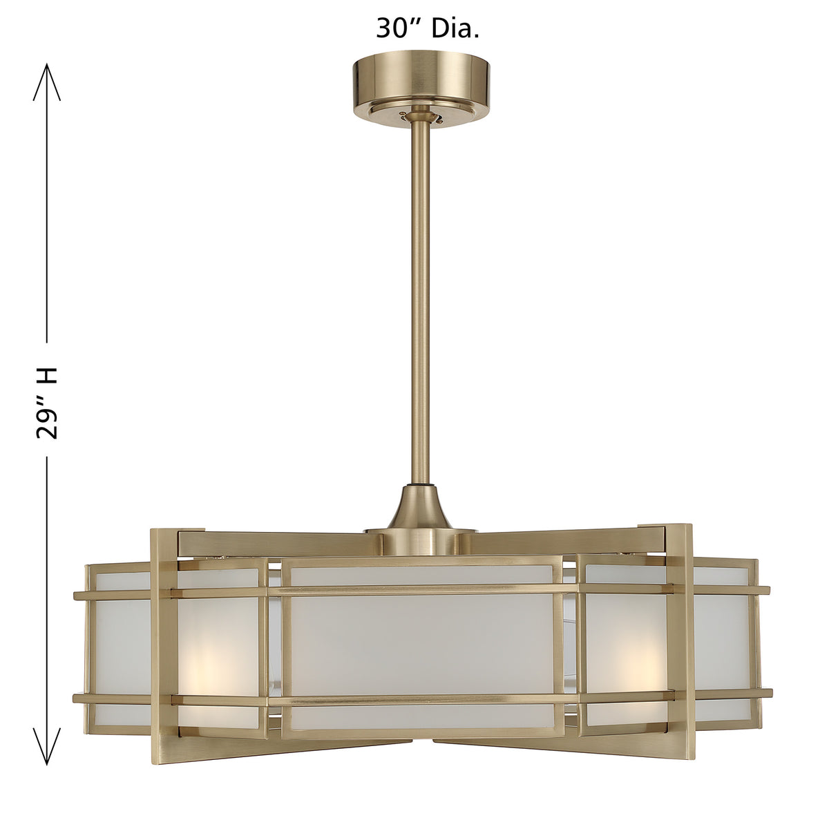 Savoy House 30-FD-495-127 Canterbury Fan D'Lier in Noble Brass