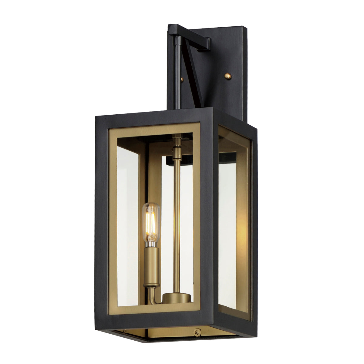 Maxim Lighting 30054CLBKGLD Neoclass Outdoor Sconce in Black / Gold