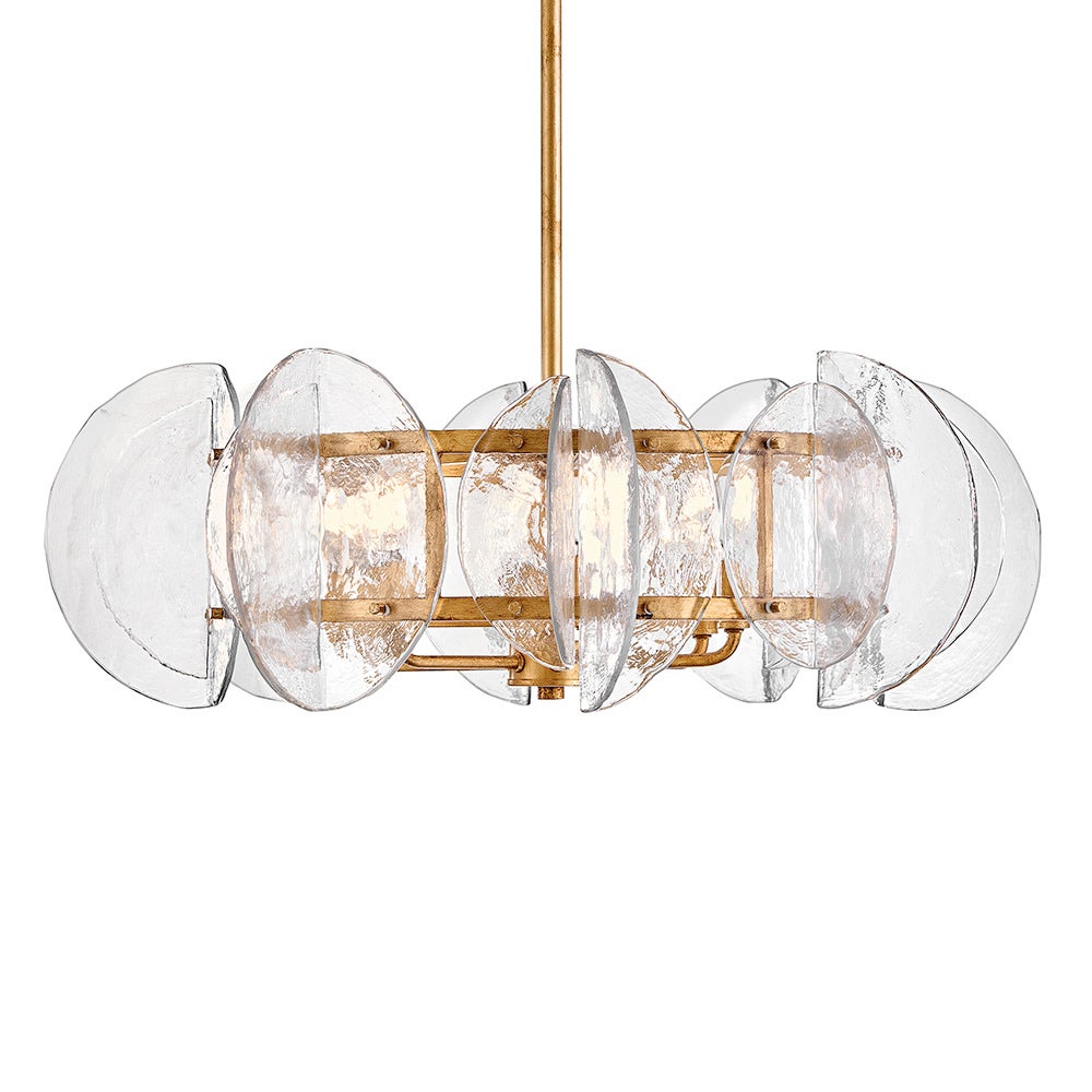 Fredrick Ramond FR41924DA Seraphina Drum Chandelier in Distressed Brass