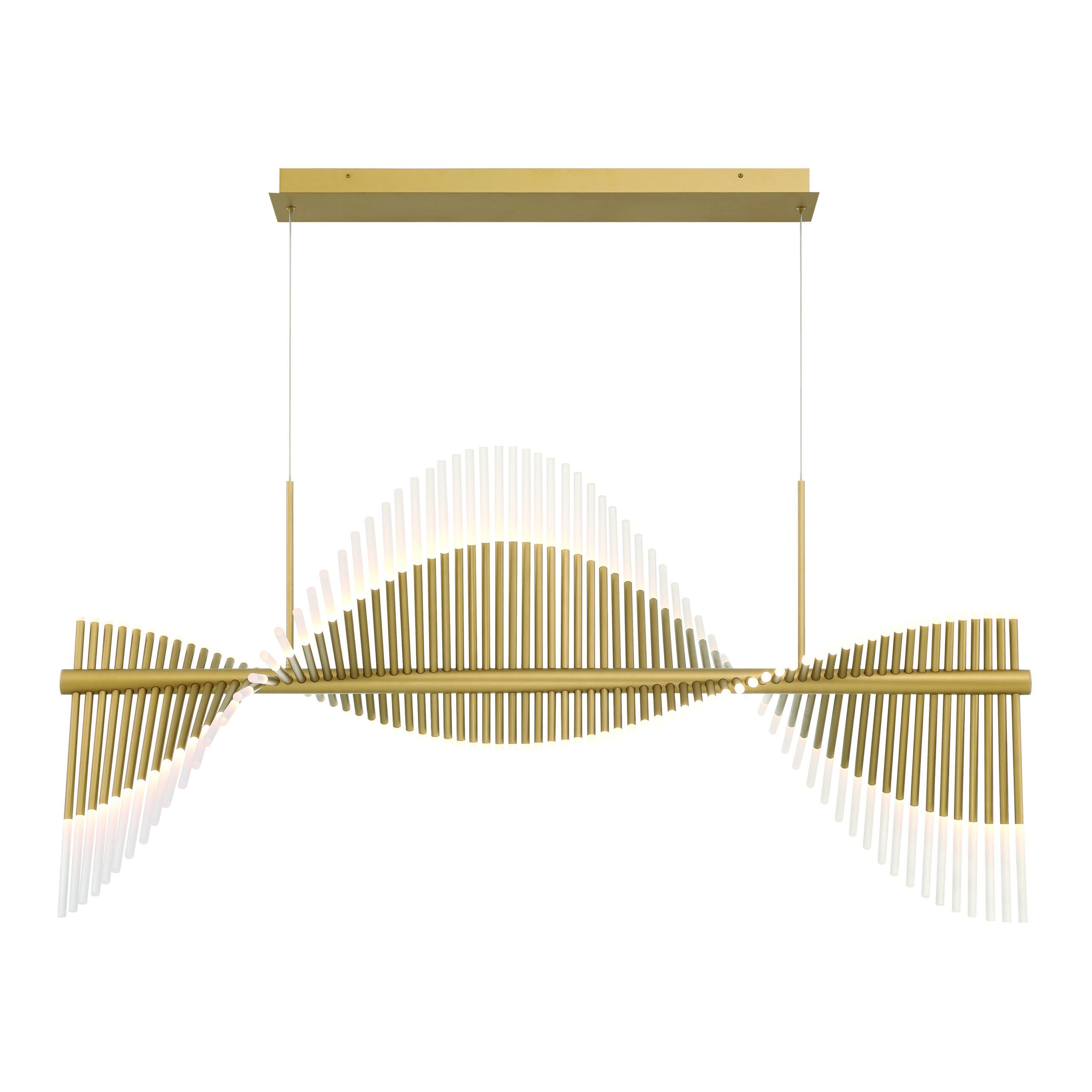Eurofase 47126-015 Voltik LED Linear Chandelier in Gold