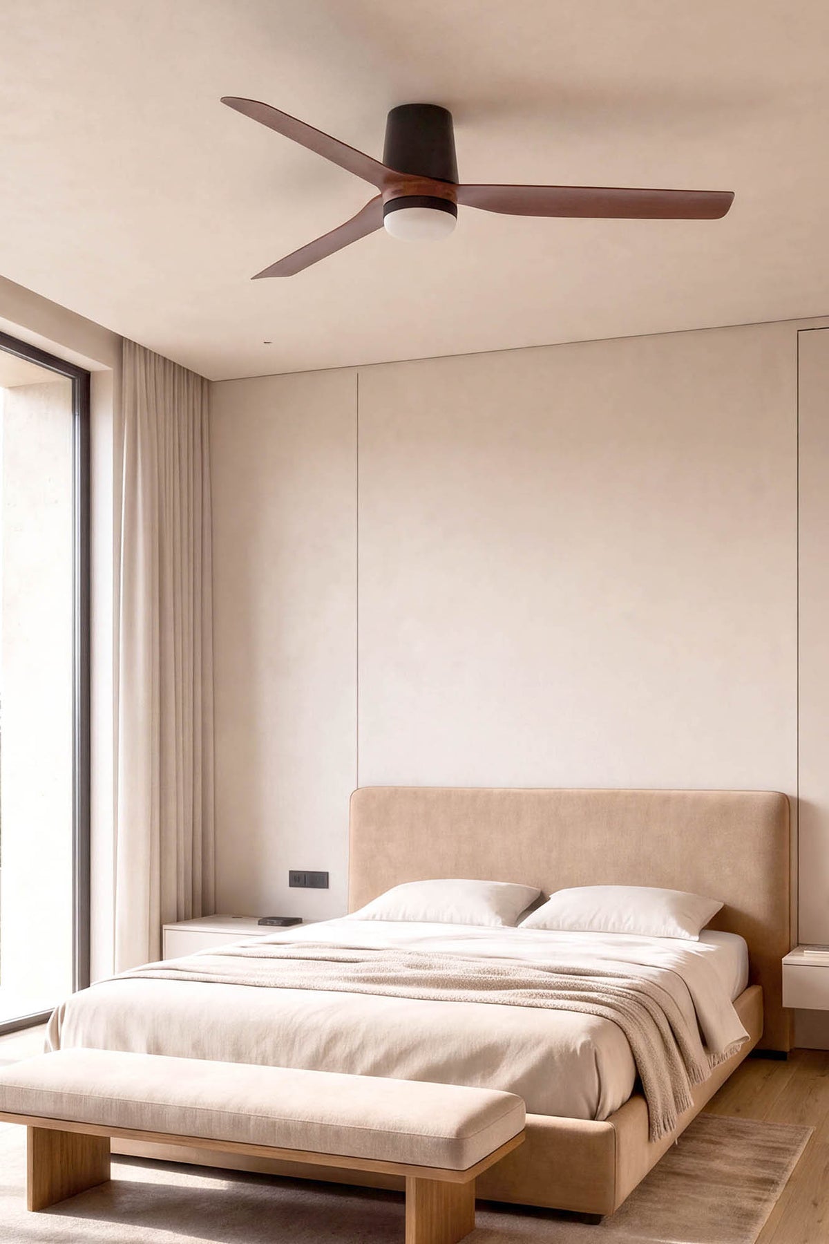 Faro Barcelona 338311T-US Punt Tub Ceiling Fan in Black/Walnut
