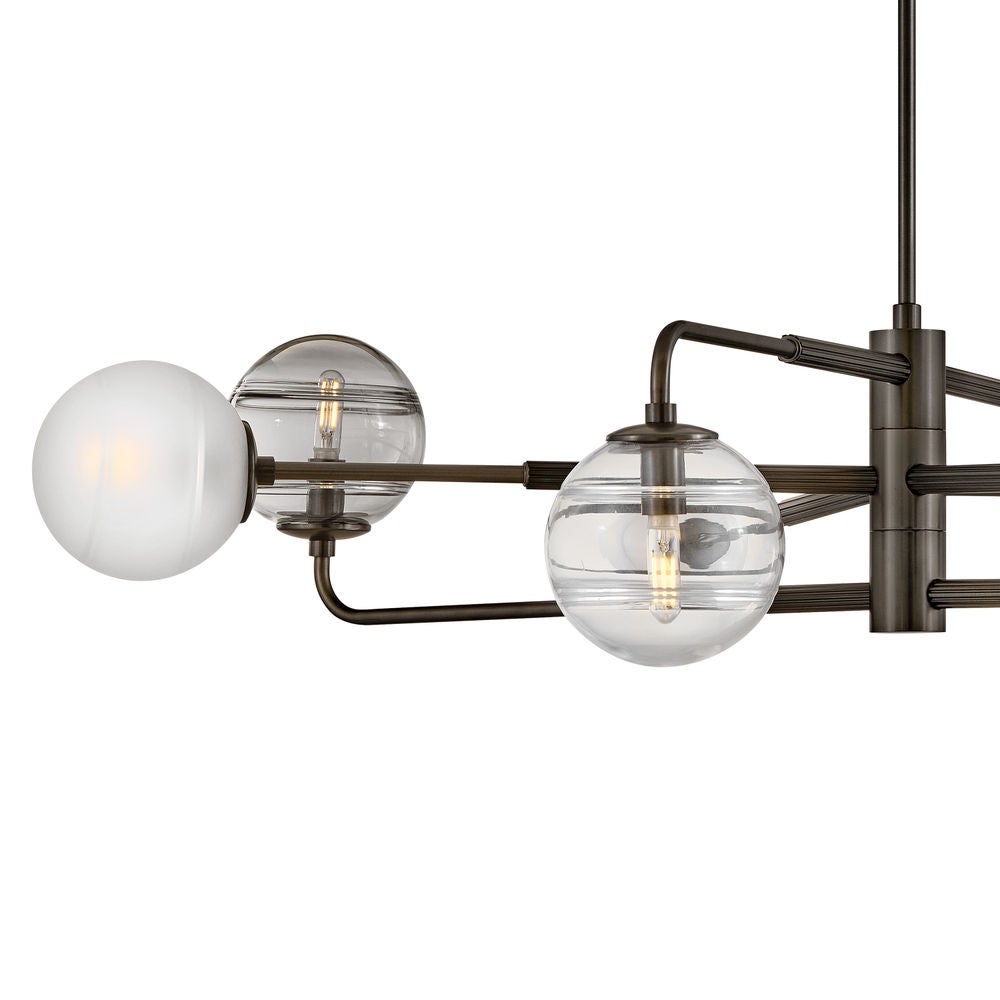 Fredrick Ramond FR30508BX Oberon Adjustable Tier Chandelier in Black Oxide