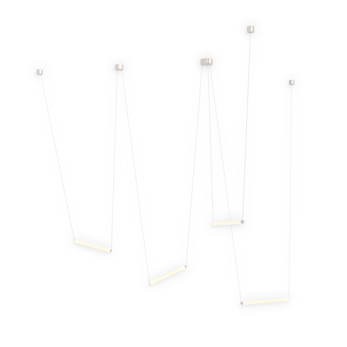 Sonneman 3475.77WS-1-2-1 YO Linea Suspendu en anodisé naturel
