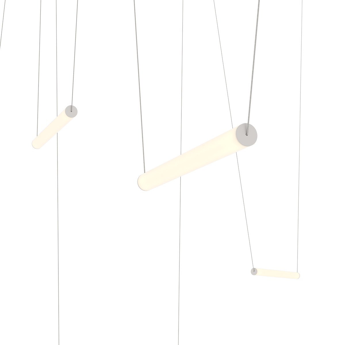 Sonneman 3475.77WS-6-0-0 YO Linea Suspendu en anodisé naturel