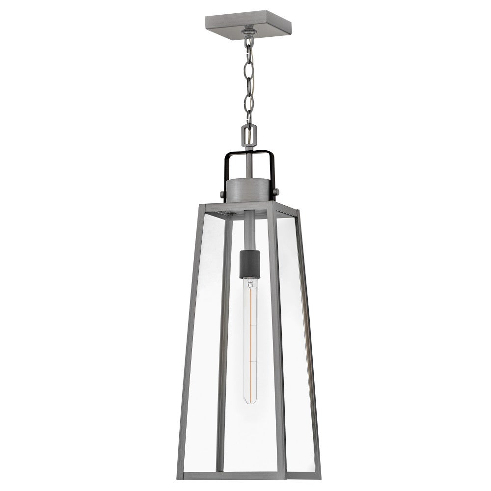 Lark 82002AL Hugh Hanging Lantern in Antique Brushed Aluminum