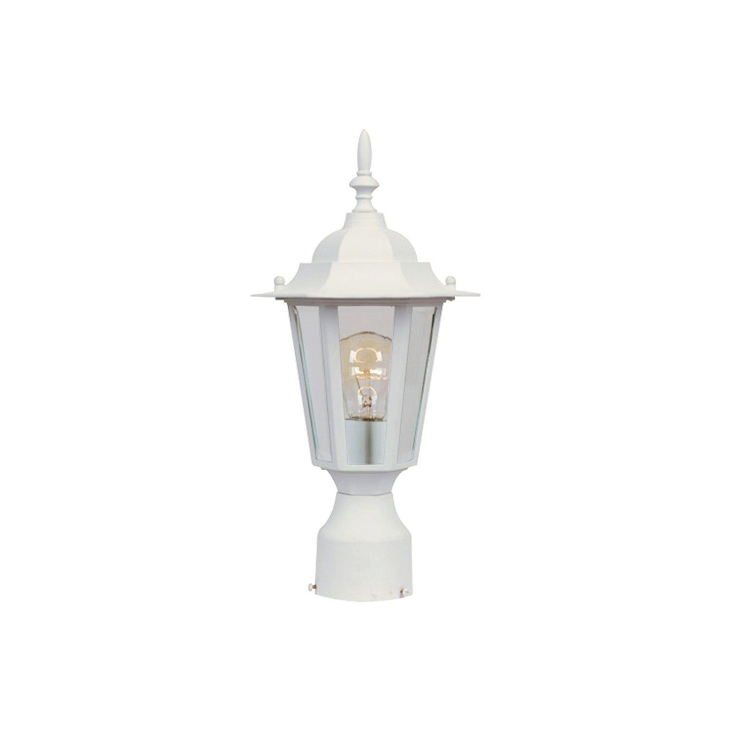 Maxim Lighting 3001CLWT Builder Cast Outdoor Pole/post Lantern in White