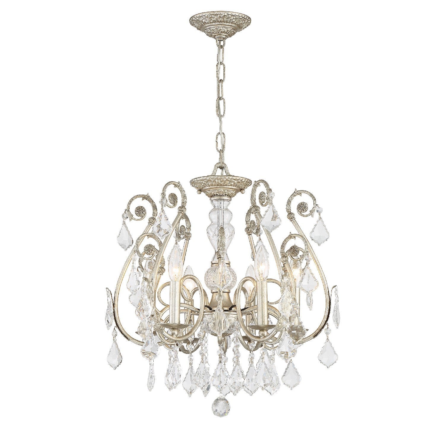 Crystorama - 5115-OS-CL-MWP - Six lumières Suspendu - Regis - Olde Silver