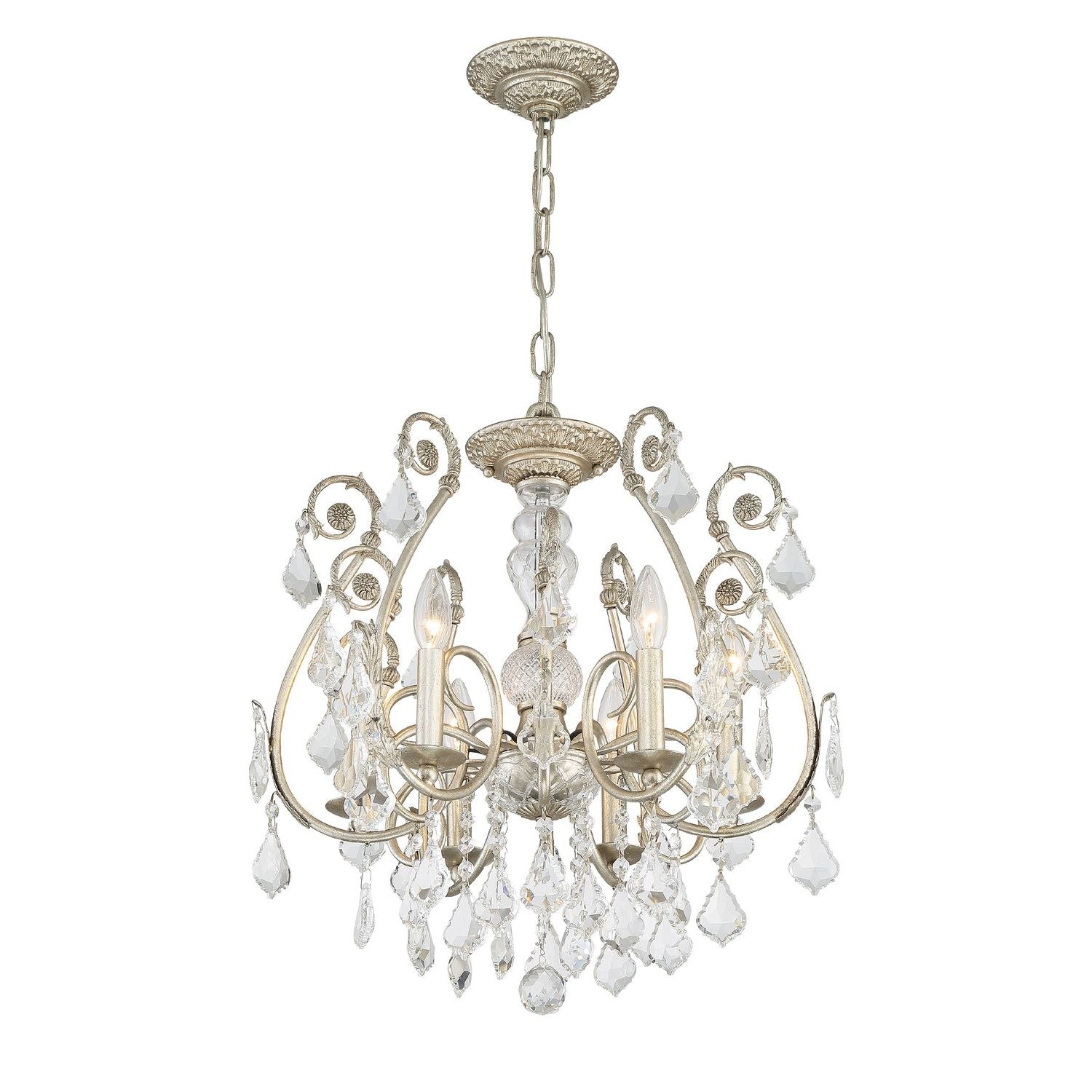 Crystorama - 5115-OS-CL-MWP - Six lumières Suspendu - Regis - Olde Silver