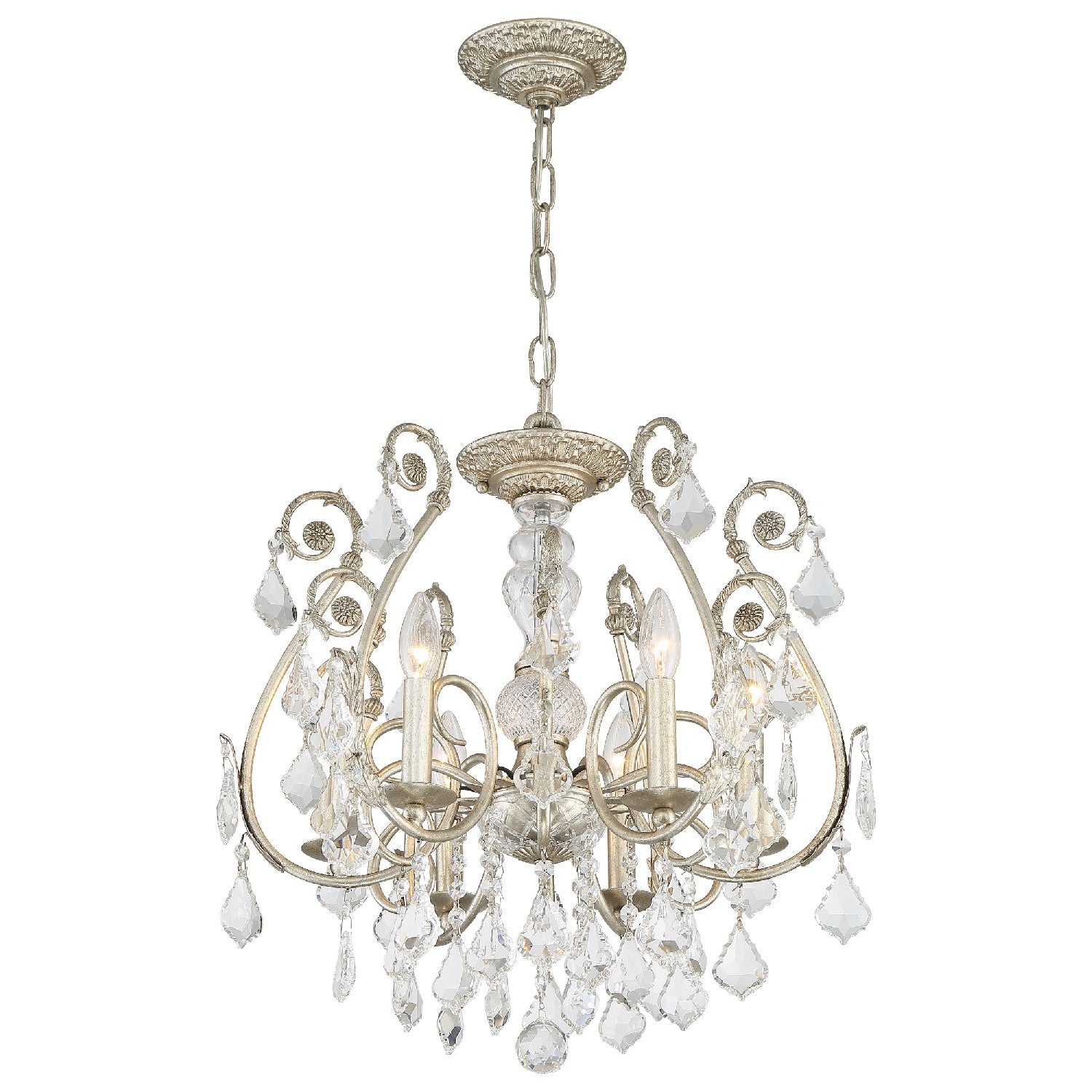 Crystorama - 5115-OS-CL-S - Six lumières Suspendu - Regis - Olde Silver