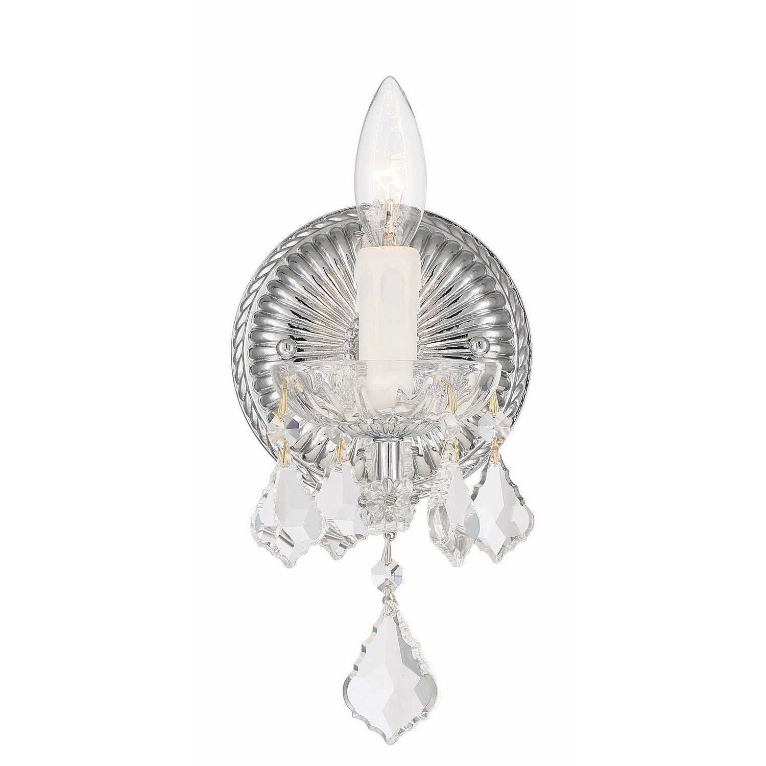 Crystorama - 4471-CH-CL-MWP - One Light Wall Sconce - Maria Theresa - Polished Chrome