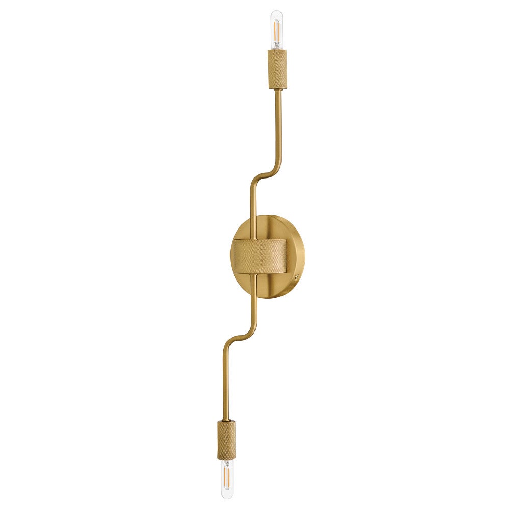Applique murale double réglable Lark 83632LCB Austen en laiton laqué