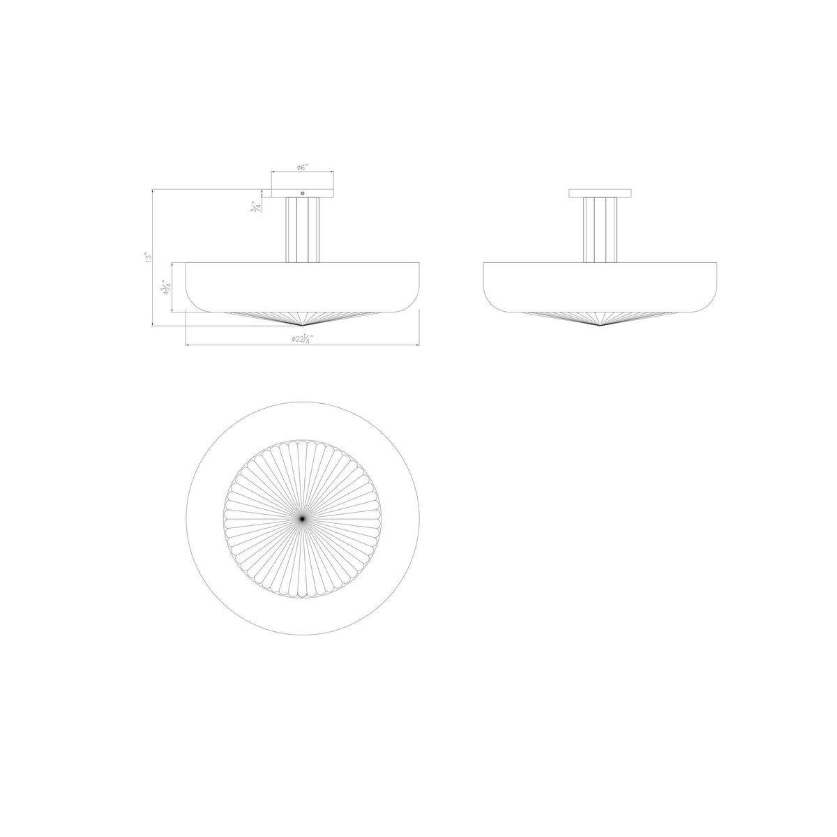 Eurofase 50389-025 Macey LED Semi-Flush Mount in Antique Brass
