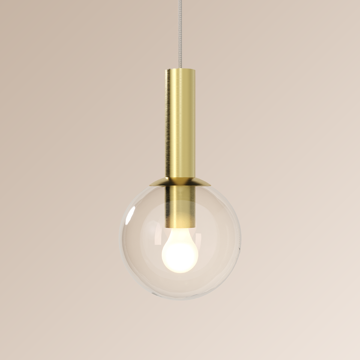 Sonneman 3760.38 Bulles Une Lumière Suspension en laiton satiné