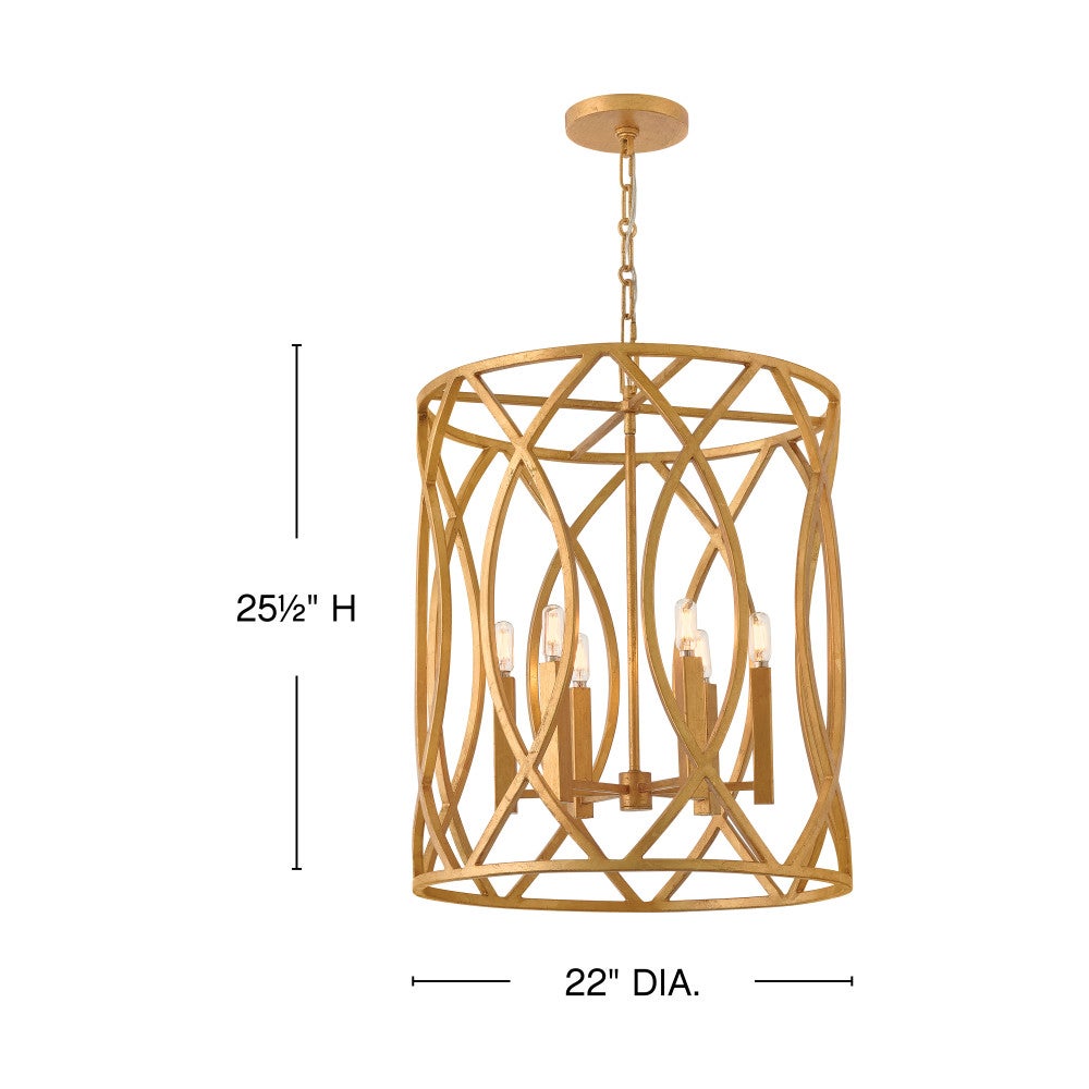 Éclairage Hinkley 45789DA Leona Suspension en laiton vieilli