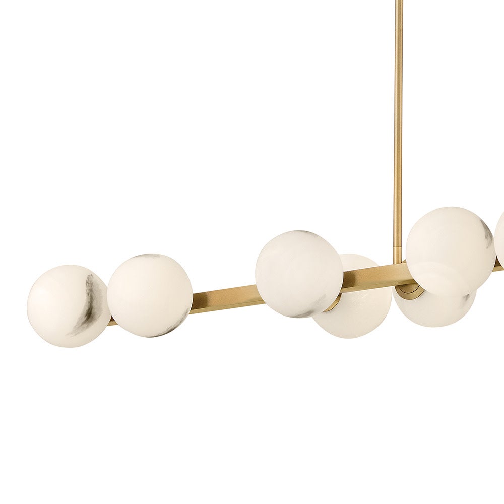 Fredrick Ramond FR41909LCB Selene Linear Chandelier in Lacquered Brass