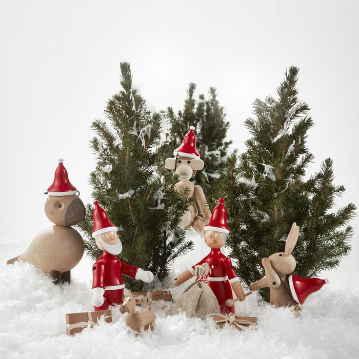 Kay Bojesen 39430 Santa Claus Wooden Figurine in Red/White
