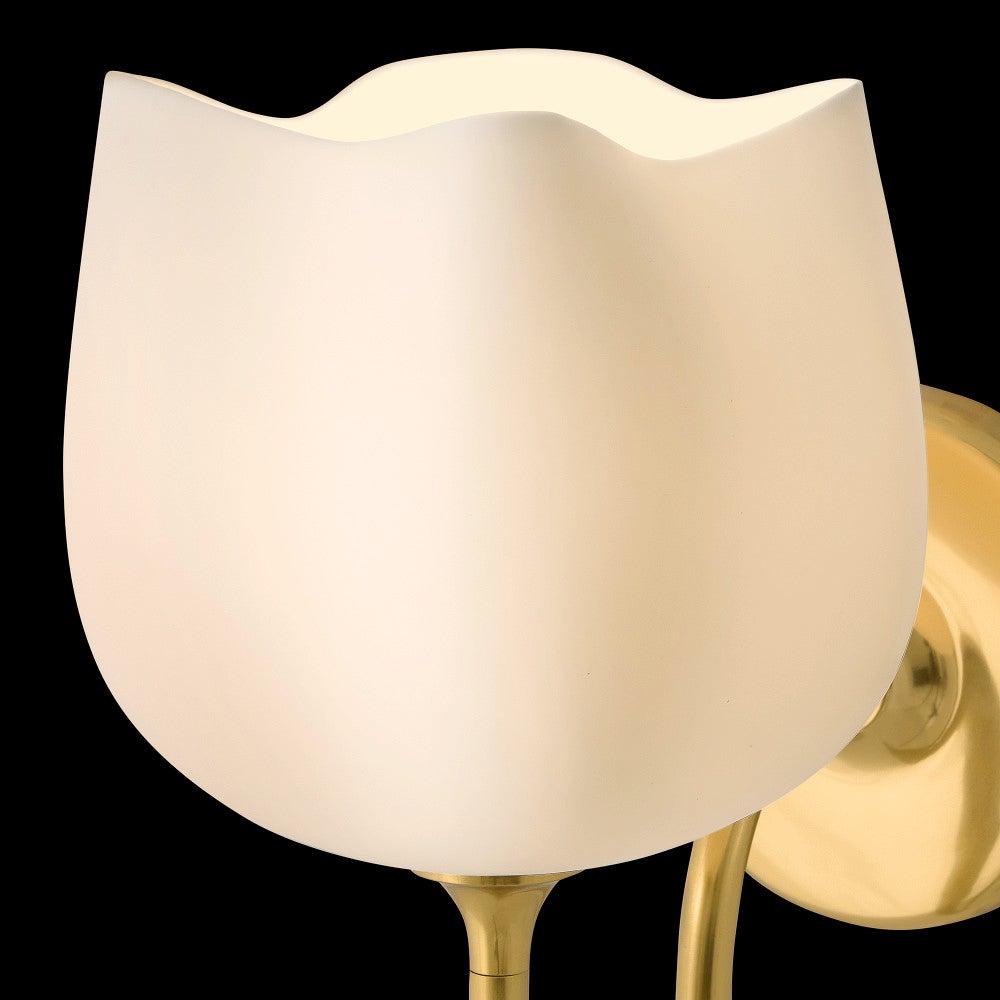 Fredrick Ramond FR46302UB Verity Porcelain Sconce in Unlacquered Brass