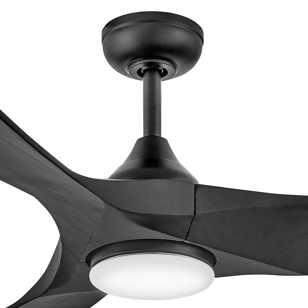 Luminaire intelligent à DEL Hinkley Lighting 903856FBB-LDD Swell Ventilateur en noir mat