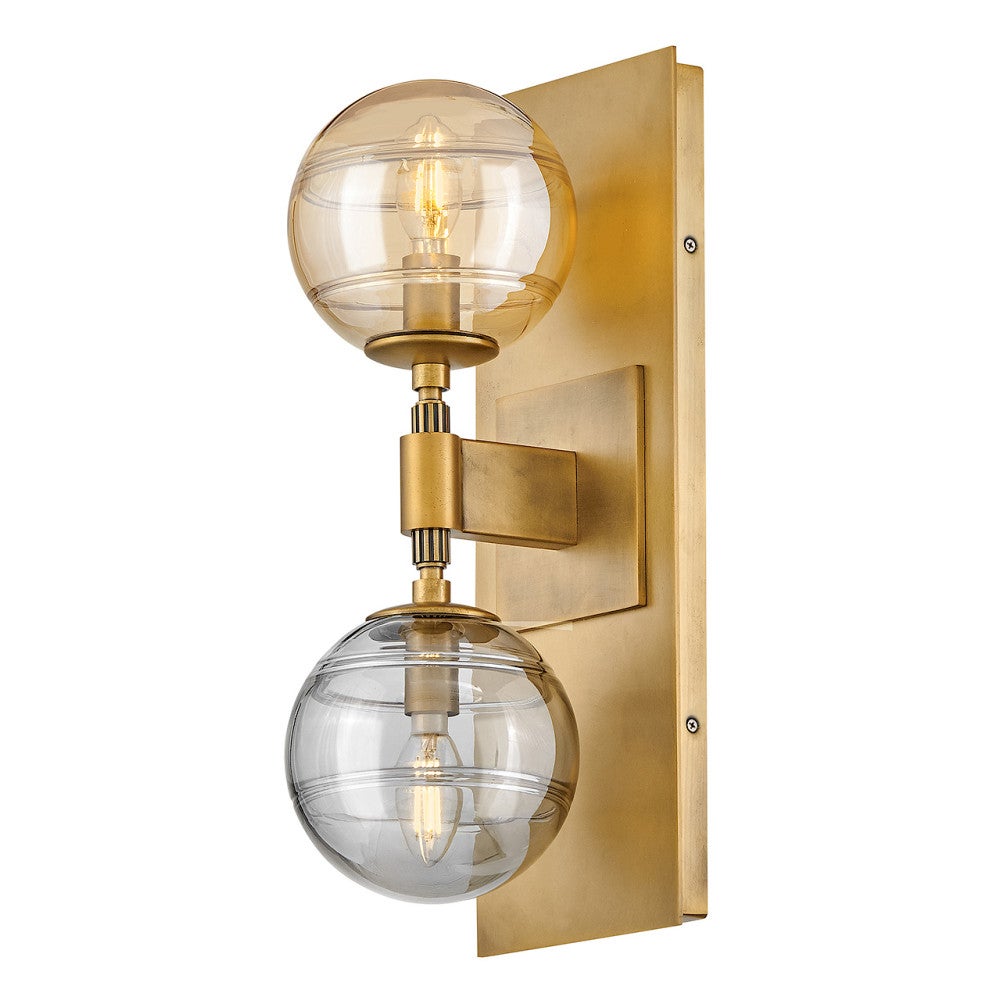 Applique murale multicolore Oberon FR30502HBR de Fredrick Ramond, finition laiton Heritage
