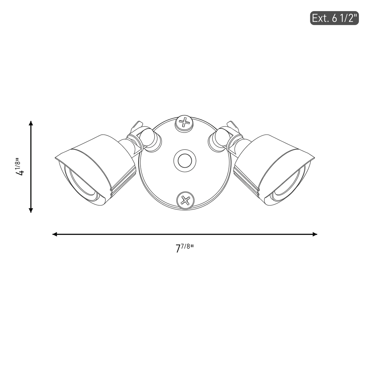 Projecteur double LED 3CCT Savoy House 4-FLOOD-A2-3CCT-BK noir