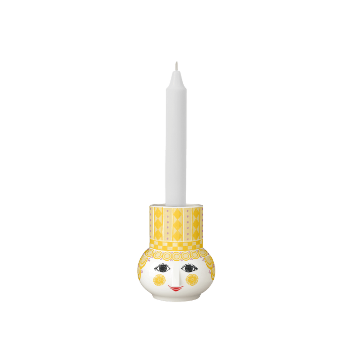 Bjørn Wiinblad 53114 Olga Candle Holder in Yellow