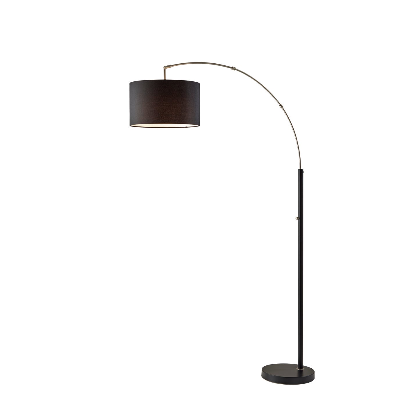 Adesso Home - 4012-01 - Floor Lamp - Preston - Black & Brushed Steel